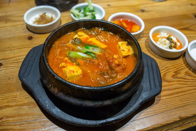 Kimchi Stew with pork belly ($16)<br/>